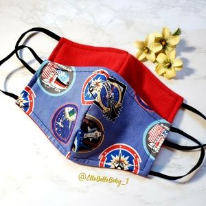 NASA Children's Face Mask Filter Reversible Reuse